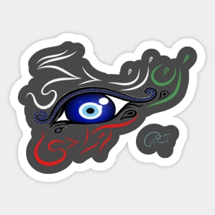 Woman Life Freedom, Zan zendegi azadi, evil eye Sticker